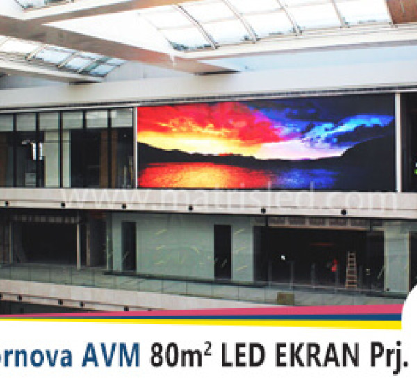 80 m2 İzmir Ponit Bornova İç Mekan Led Ekran Projesi